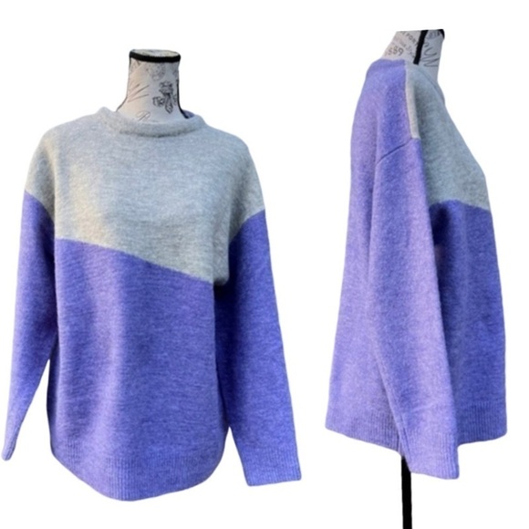 Kerisma Soft Color Block High Neck Sweater - Picture 1 of 13